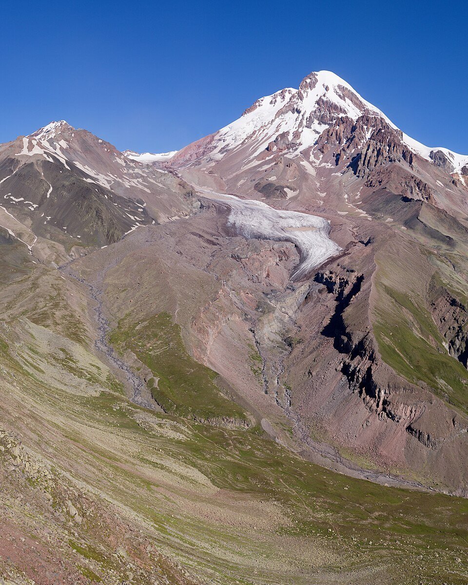 Mount Kazbek, the crown of the Georgian Caucasus